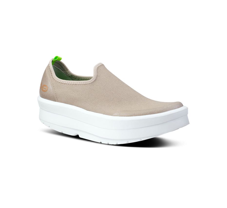 Oofos Women's Oomega Eezee Low - Slip On Shoes Brown Grey ( SMVTA-8139 )